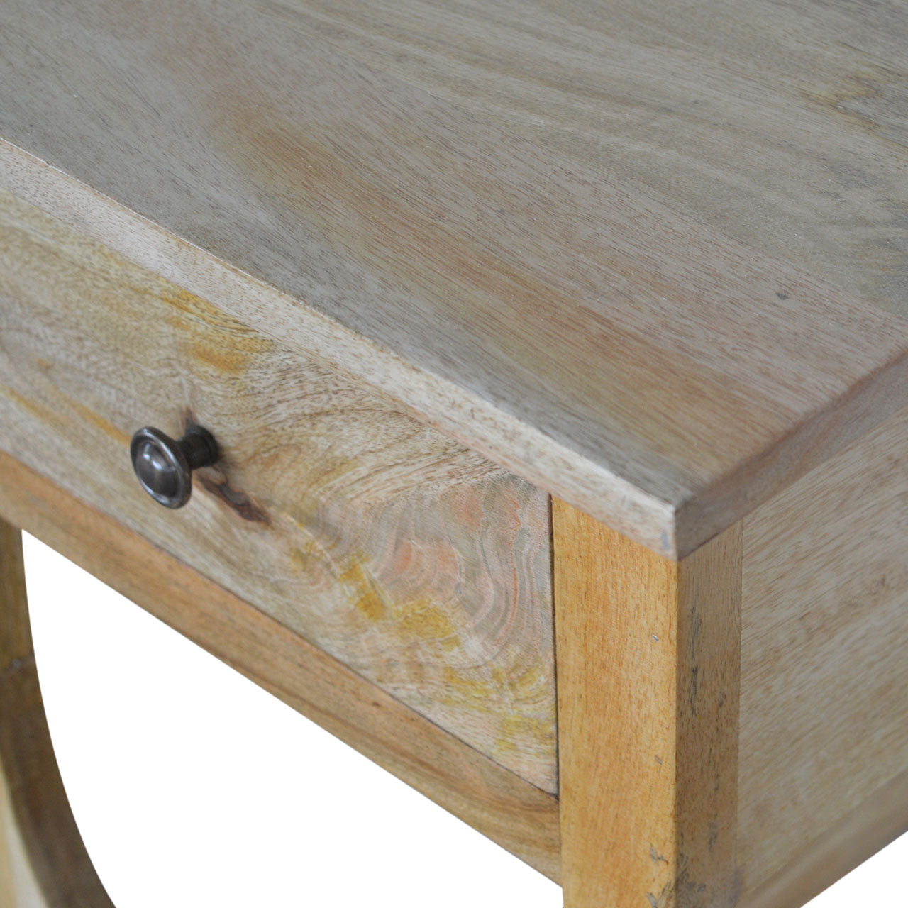 Oak-ish Serpentine Bedside