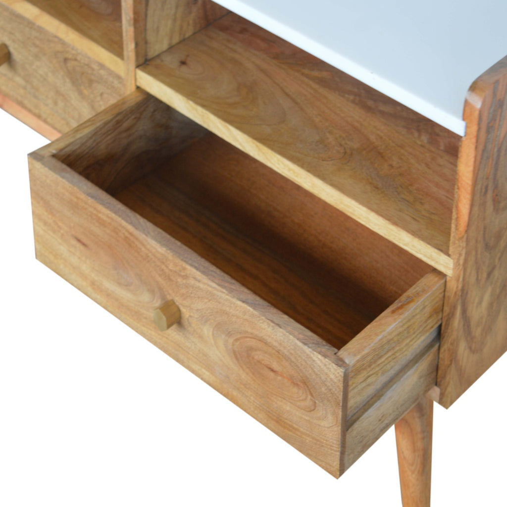 White Marble Top Media Unit
