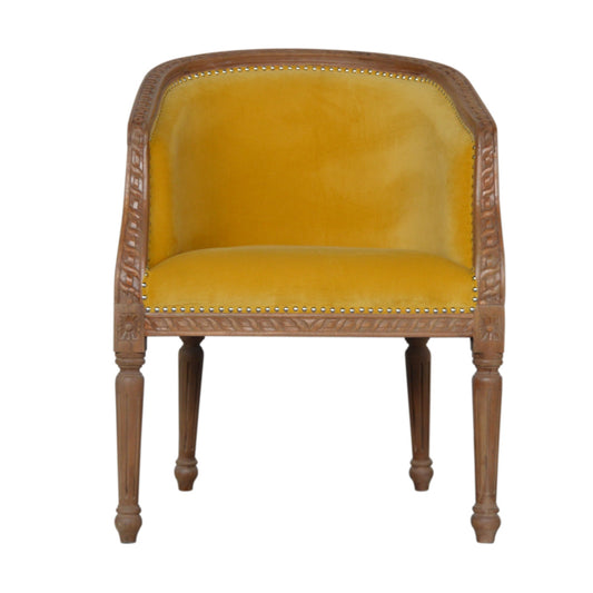 Mustard Velvet Occasional Chair