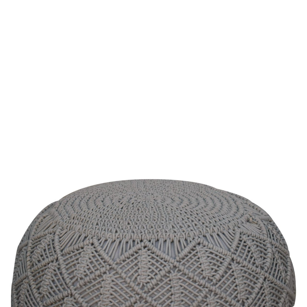 Ansley Grey Pouffe