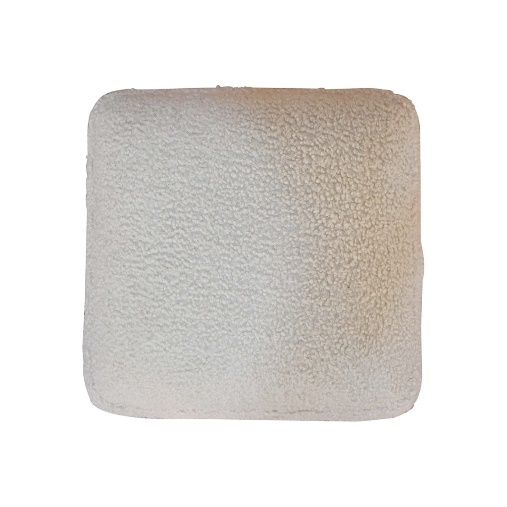 Cream Boucle Squoval Bench