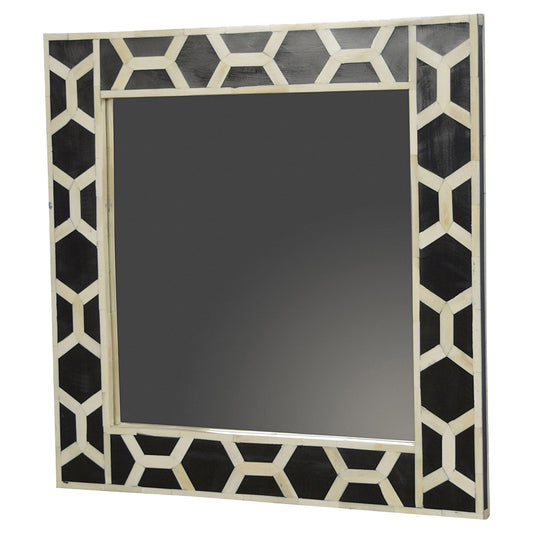 Square Bone Inlay Mirror Frame