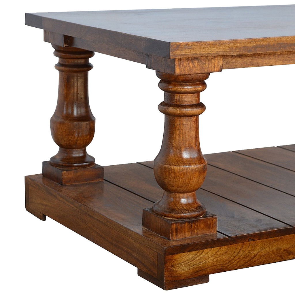 Square Turned Country Coffee Table