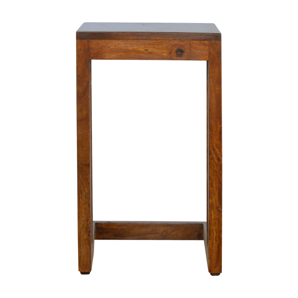Chestnut Finish One-sided End Table