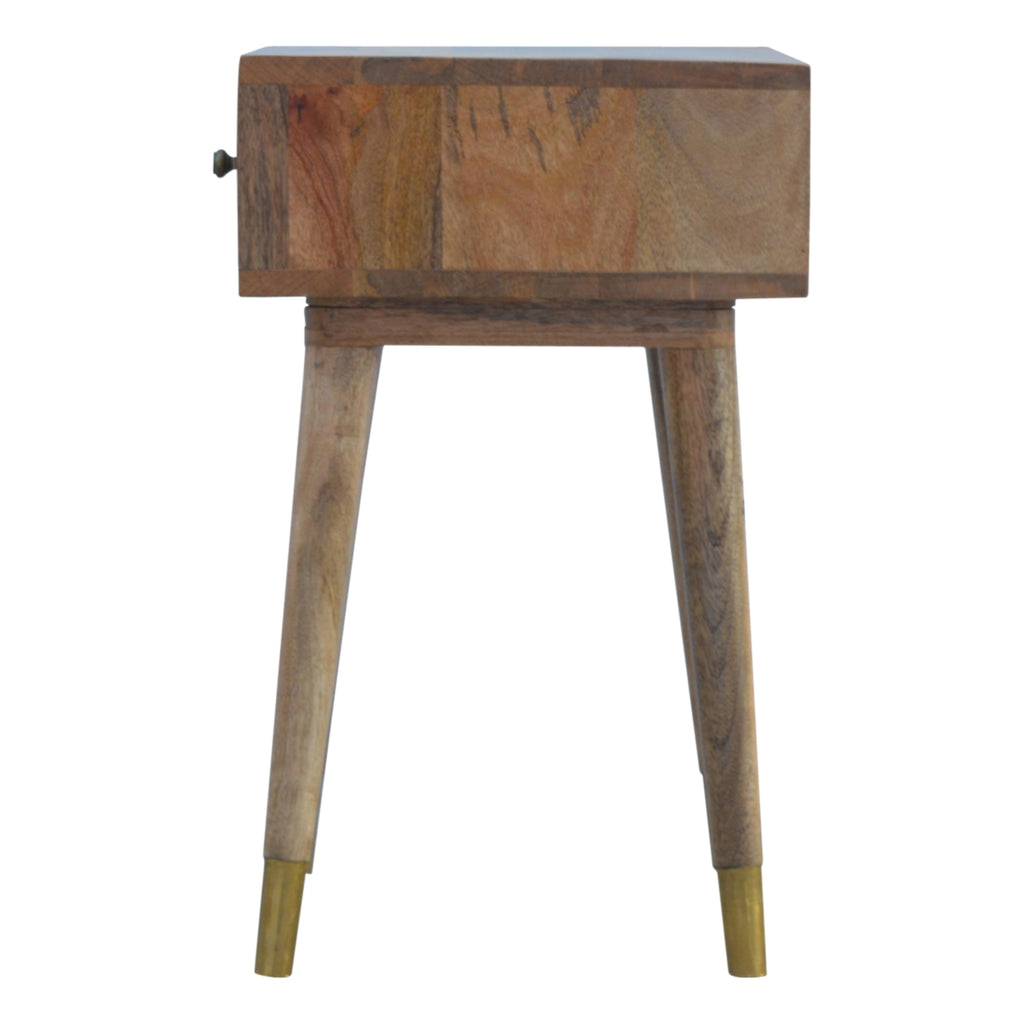 1 Drawer Gold Brass Bedside